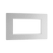 Front view of BG Evolve Brushed Steel 4G Euro Module Plate