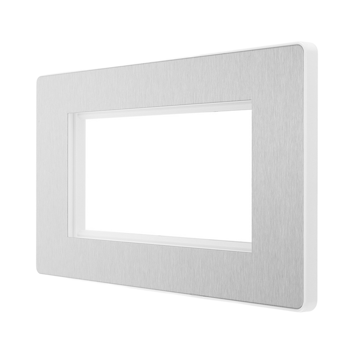 Rear view of BG Evolve Brushed Steel 4G Euro Module Plate
