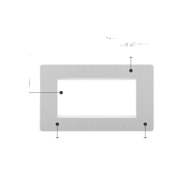 Additional view 8 of BG Evolve Brushed Steel 4G Euro Module Plate