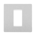 BG Evolve Brushed Steel 1G Euro Module Plate PCDBSEMS1W