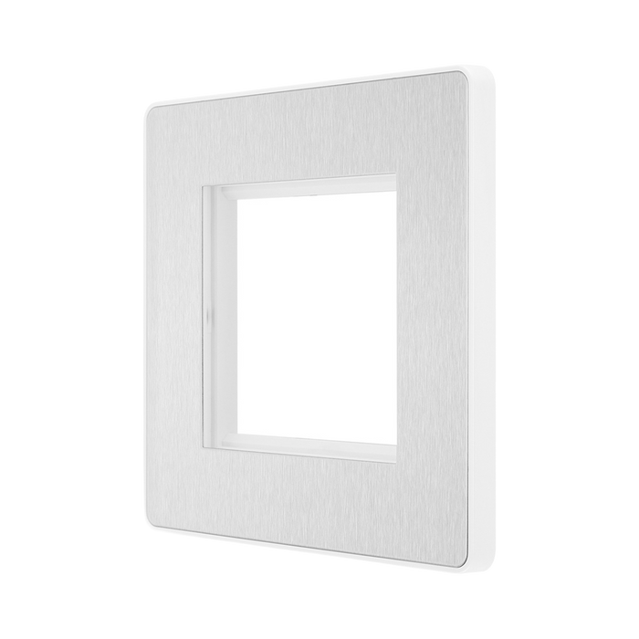 Rear view of BG Evolve Brushed Steel 2G Euro Module Plate