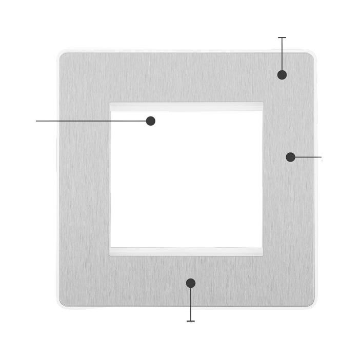 Additional view 8 of BG Evolve Brushed Steel 2G Euro Module Plate