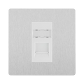 BG Evolve Brushed Steel RJ45 Cat6 Data Outlet PCDBSRJ4516W