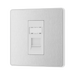 Side view of BG Evolve Brushed Steel RJ45 Cat5E Data Outlet