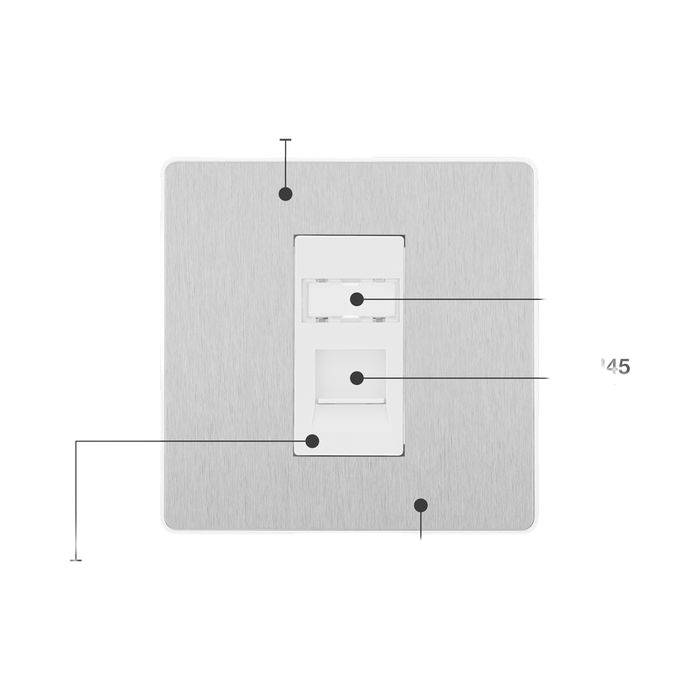 Additional view 8 of BG Evolve Brushed Steel RJ45 Cat5E Data Outlet