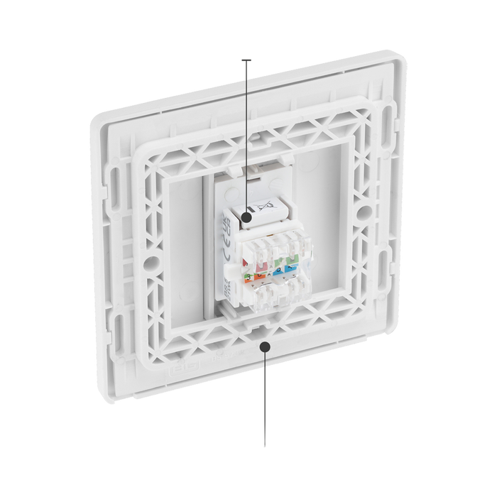 Additional view 9 of BG Evolve Brushed Steel RJ45 Cat5E Data Outlet