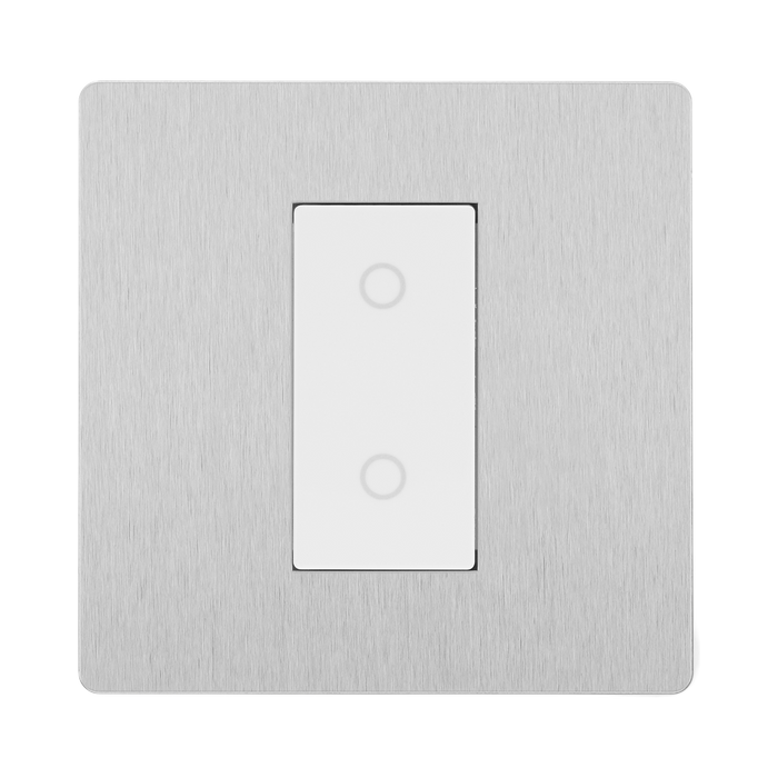 BG Evolve Brushed Steel 1G  Master Touch Dimmer Switch PCDBSTDM1W