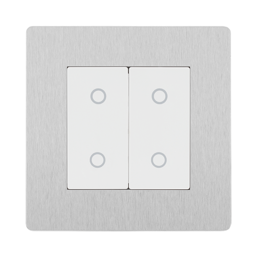 BG Evolve Brushed Steel 2G Master Touch Dimmer Switch PCDBSTDM2W