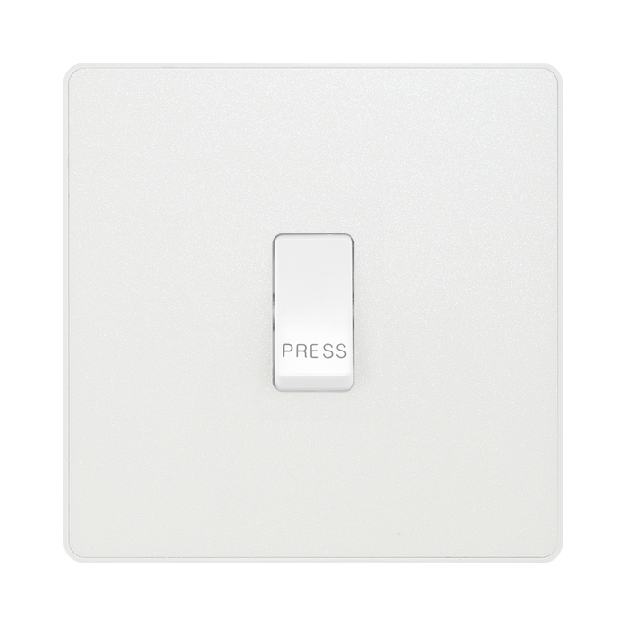 BG Evolve Pearl White 10A Retractive Press Switch PCDCL14W