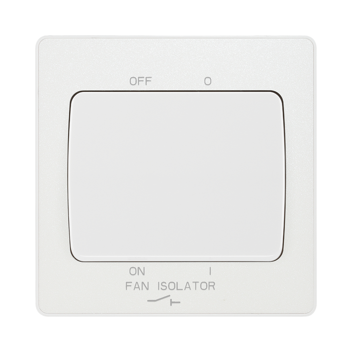 BG Evolve Pearl White 10A Fan Isolator Switch PCDCL15W