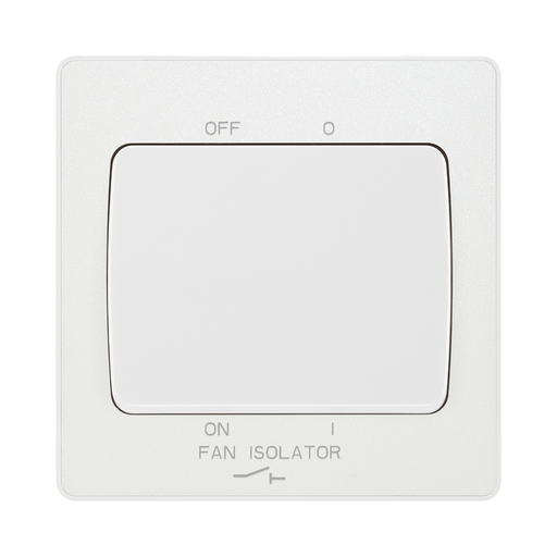 BG Evolve Pearl White 10A Fan Isolator Switch PCDCL15W