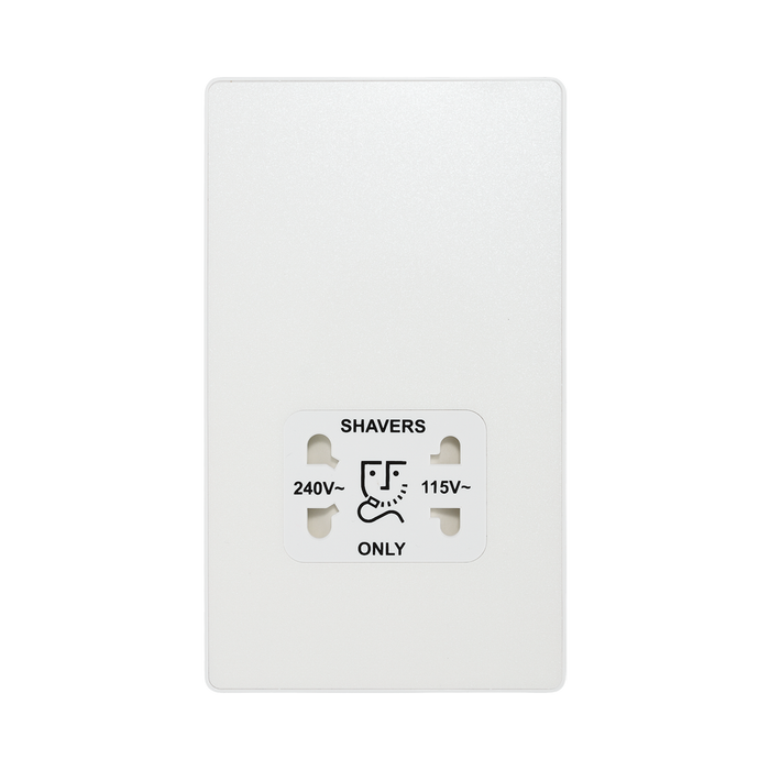 BG Evolve Pearl White Dual Voltage Shaver Socket PCDCL20W