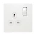 BG Evolve Pearl White 13A Single Socket PCDCL21W