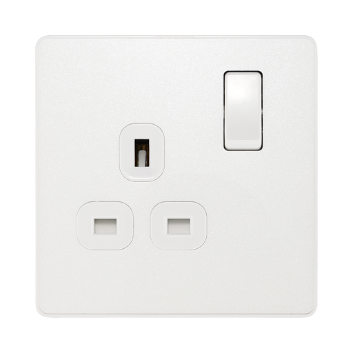 BG Evolve Pearl White 13A Single Socket PCDCL21W