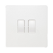 BG Evolve Pearl White 2G Intermediate Light Switch PCDCL2GINTW