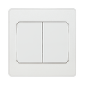 BG Evolve Pearl White 2G 2W Wide Rocker Light Switch PCDCL42WW