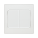 BG Evolve Pearl White 2G 2W Wide Rocker Light Switch PCDCL42WW