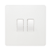 BG Evolve Pearl White 2G 2W Light Switch PCDCL42W