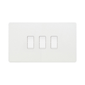 BG Evolve Pearl White 3G 2W Light Switch PCDCL432W