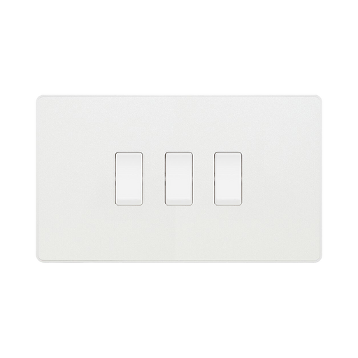 BG Evolve Pearl White 3G 2W Light Switch PCDCL432W