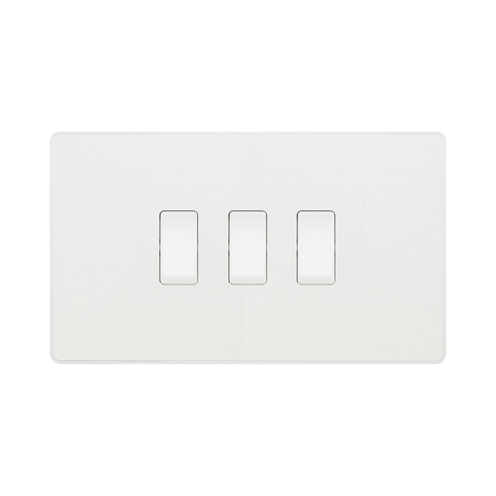 BG Evolve Pearl White 3G 2W Light Switch PCDCL432W