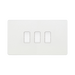 BG Evolve Pearl White 3G 2W Light Switch PCDCL432W