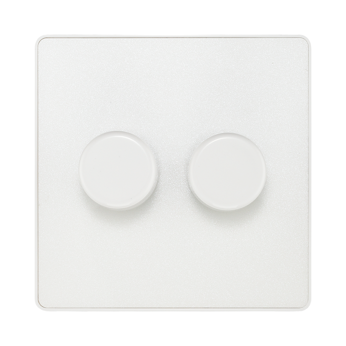BG Evolve Pearl White 2G Dimmer Switch PCDCL82W