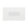 BG Evolve Pearl White 3G Dimmer Switch PCDCL83W – front view