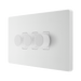 BG Evolve Pearl White 3G Dimmer Switch PCDCL83W – angled view