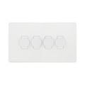BG Evolve Pearl White 4G Dimmer Switch PCDCL84W – front view