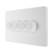 BG Evolve Pearl White 4G Dimmer Switch PCDCL84W – angled view