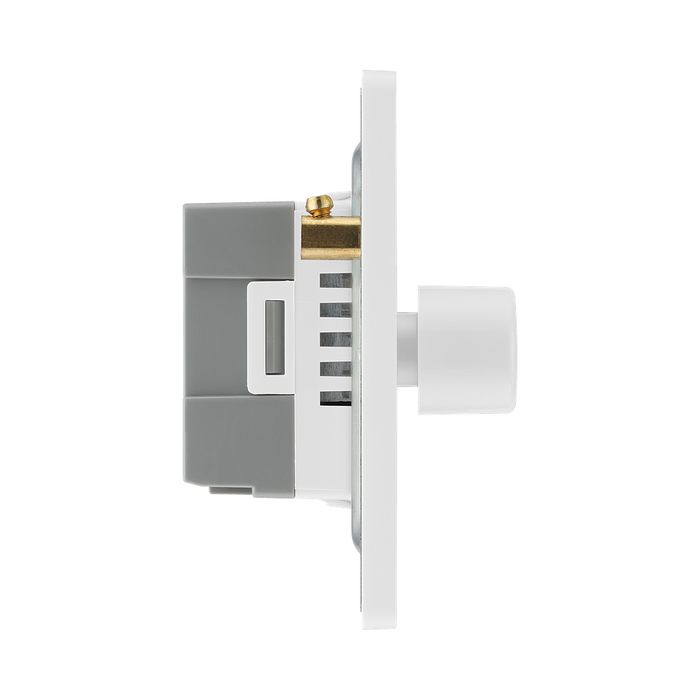BG Evolve Pearl White 4G Dimmer Switch PCDCL84W – side view