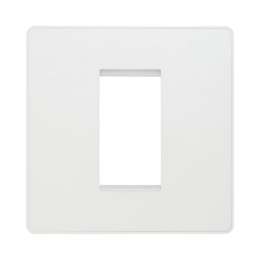 BG Evolve Pearl White 1G Euro Module Plate PCDCLEMS1W