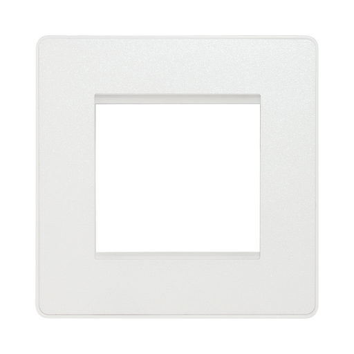 BG Evolve Pearl White 2G Euro Module Plate PCDCLEMS2W