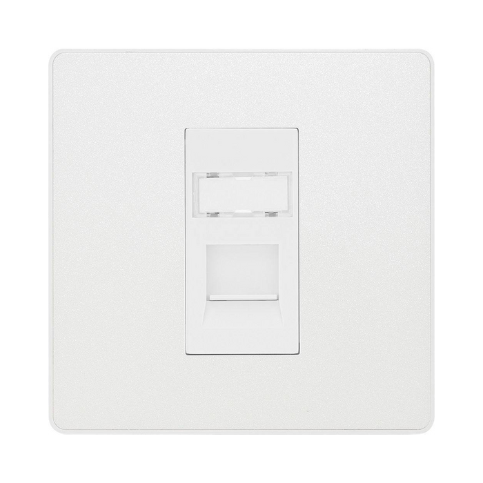 BG Evolve Pearl White RJ45 Cat6 Data Outlet PCDCLRJ4516W