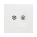 BG Evolve Pearl White TV & Satellite Socket PCDCLTVSATW