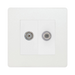 BG Evolve Pearl White TV & Satellite Socket PCDCLTVSATW