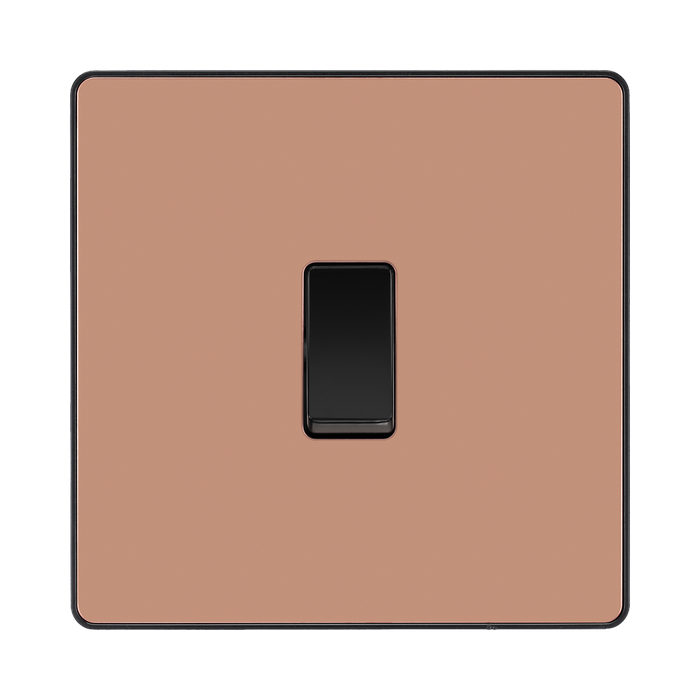 BG Evolve Polished Copper 1G 2 Way Light Switch PCDCP12B