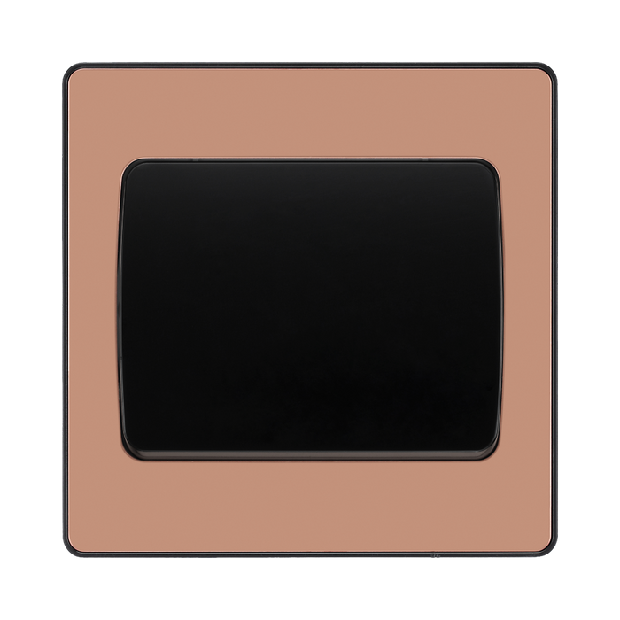 BG Evolve Polished Copper 1G 2 Way Wide Rocker Light Switch PCDCP12WB