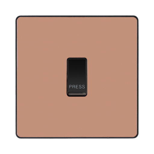 BG Evolve Polished Copper 10A Retractive Press Switch PCDCP14B