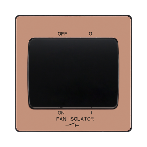 BG Evolve Polished Copper 10A Fan Isolator Switch PCDCP15B
