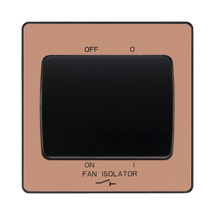 BG Evolve Polished Copper 10A Fan Isolator Switch PCDCP15B