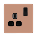 BG Evolve Polished Copper 13A Single Socket PCDCP21B