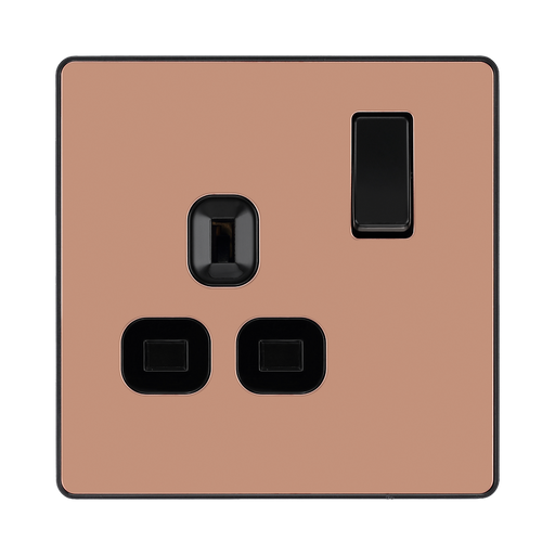 BG Evolve Polished Copper 13A Single Socket PCDCP21B