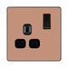 BG Evolve Polished Copper 13A Single Socket PCDCP21B