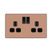 BG Evolve Polished Copper 13A Double Socket 10 Pack PCDCP22B