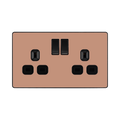 BG Evolve Polished Copper 13A Double Socket PCDCP22B