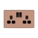 BG Evolve Polished Copper 13A Double Socket PCDCP22B
