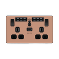 BG Evolve Polished Copper Wi-Fi Extender with 13A Double USB Socket PCDCP22UWRB