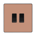 BG Evolve Polished Copper 2G 2 Way Light Switch PCDCP42B